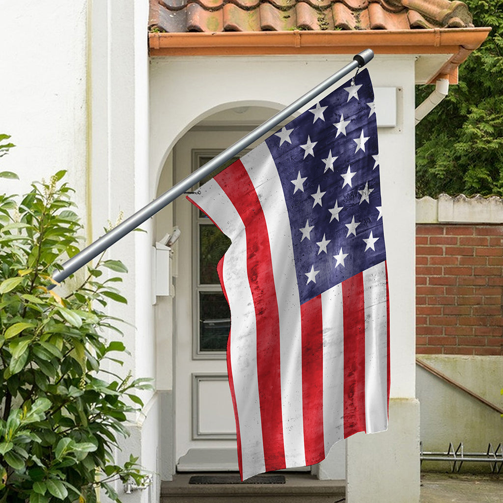 Grunge USA Flag Print Polyester Flag