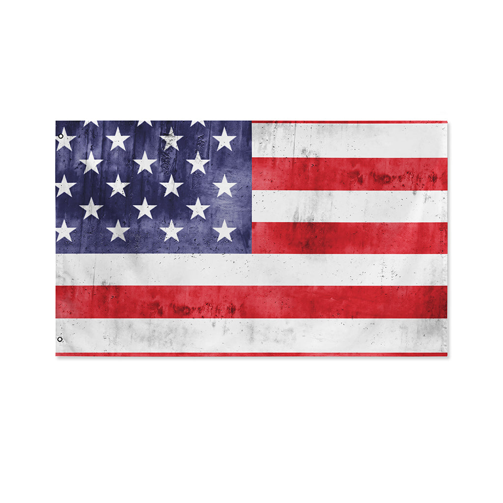 Grunge USA Flag Print Polyester Flag