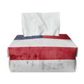 Grunge USA Flag Print Rectangle Tissue Box Cover