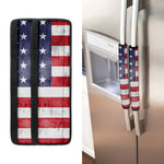 Grunge USA Flag Print Refrigerator Handle Covers