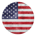 Grunge USA Flag Print Round Blanket