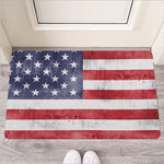 Grunge USA Flag Print Rubber Doormat