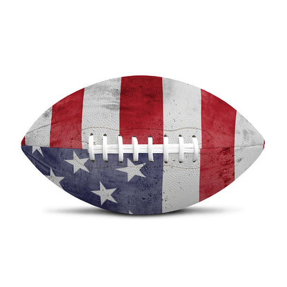 Grunge USA Flag Print Rugby Ball
