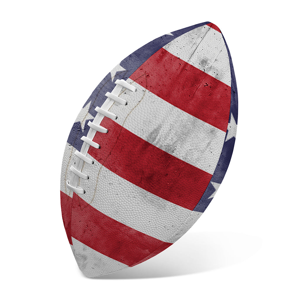 Grunge USA Flag Print Rugby Ball