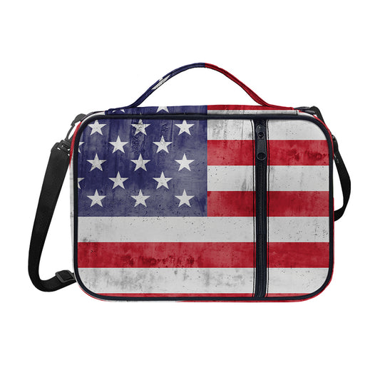 Grunge USA Flag Print Shoulder Strap Bible Bag