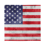 Grunge USA Flag Print Silk Bandana