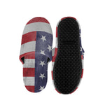 Grunge USA Flag Print Slippers