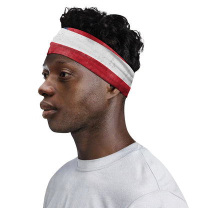 Grunge USA Flag Print Sports Headband