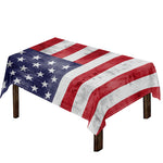 Grunge USA Flag Print Tablecloth