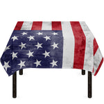 Grunge USA Flag Print Tablecloth