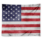 Grunge USA Flag Print Tapestry