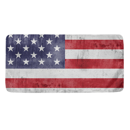 Grunge USA Flag Print Towel