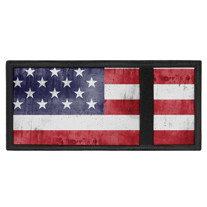 Grunge USA Flag Print Trifold Wallet