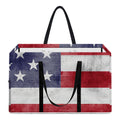 Grunge USA Flag Print Utility Tote Bag