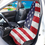 Grunge USA Flag Print Waterproof Car Seat Cover