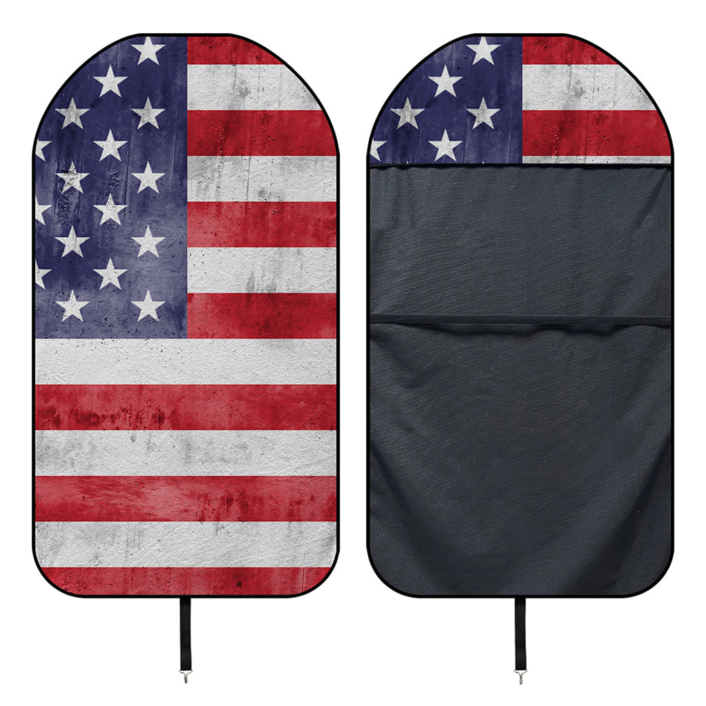 Grunge USA Flag Print Waterproof Car Seat Cover