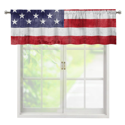 Grunge USA Flag Print Window Valance