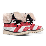 Grunge USA Flag Print Winter Boots