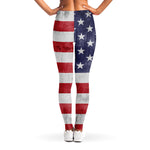 Grunge USA Flag Print Women's Leggings