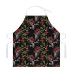 Guns And Flowers Pattern Print Adjustable Apron