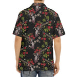 Guns And Flowers Pattern Print Aloha Shirt