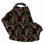 Guns And Flowers Pattern Print Baby Seat Cover