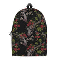 Guns And Flowers Pattern Print School Backpack