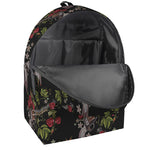 Guns And Flowers Pattern Print Backpack