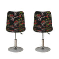 Guns And Flowers Pattern Print Bar Stool Covers