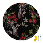 Guns And Flowers Pattern Print Basketball