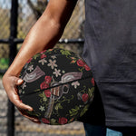 Guns And Flowers Pattern Print Basketball