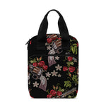 Guns And Flowers Pattern Print Bible Tote Bag