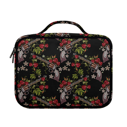 Guns And Flowers Pattern Print Briefcase Bible Bag