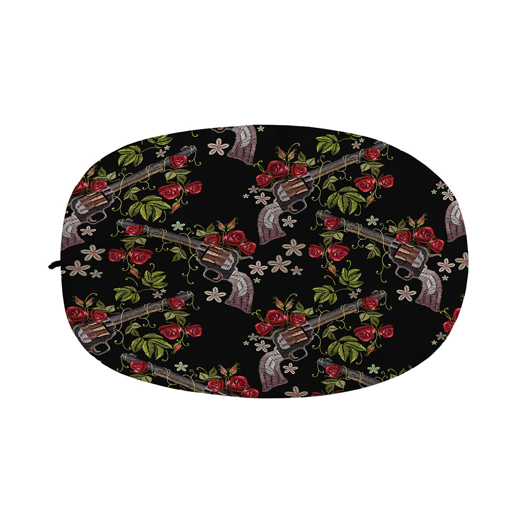 Guns And Flowers Pattern Print Car Side Mirror Covers