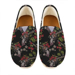 Guns And Flowers Pattern Print Casual Shoes