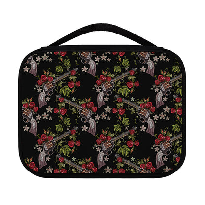 Guns And Flowers Pattern Print Classic Bible Case