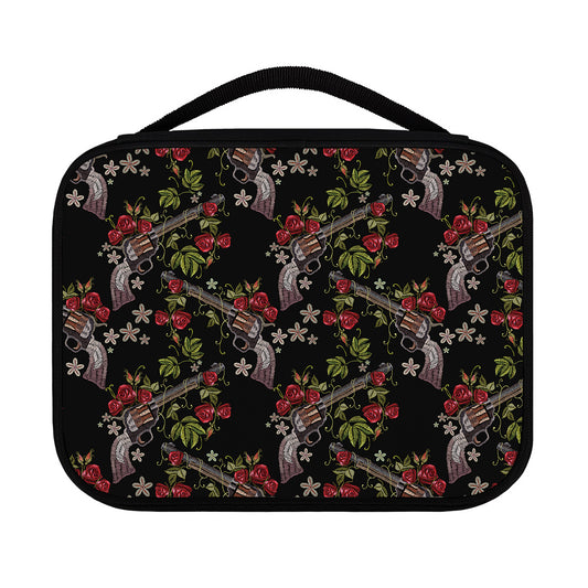 Guns And Flowers Pattern Print Classic Bible Case