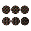 Guns And Flowers Pattern Print Coaster Set