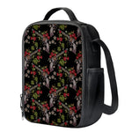 Guns And Flowers Pattern Print Crossbody Lunch Bag