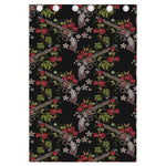 Guns And Flowers Pattern Print Curtain