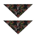 Guns And Flowers Pattern Print Dog Bandana