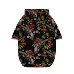 Guns And Flowers Pattern Print Dog Zip Up Hoodie