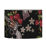 Guns And Flowers Pattern Print Drum Lamp Shade