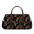 Guns And Flowers Pattern Print Duffel Bag
