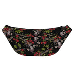 Guns And Flowers Pattern Print Fanny Pack