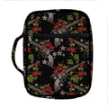 Guns And Flowers Pattern Print Front Pocket Bible Bag