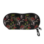 Guns And Flowers Pattern Print Glasses Case