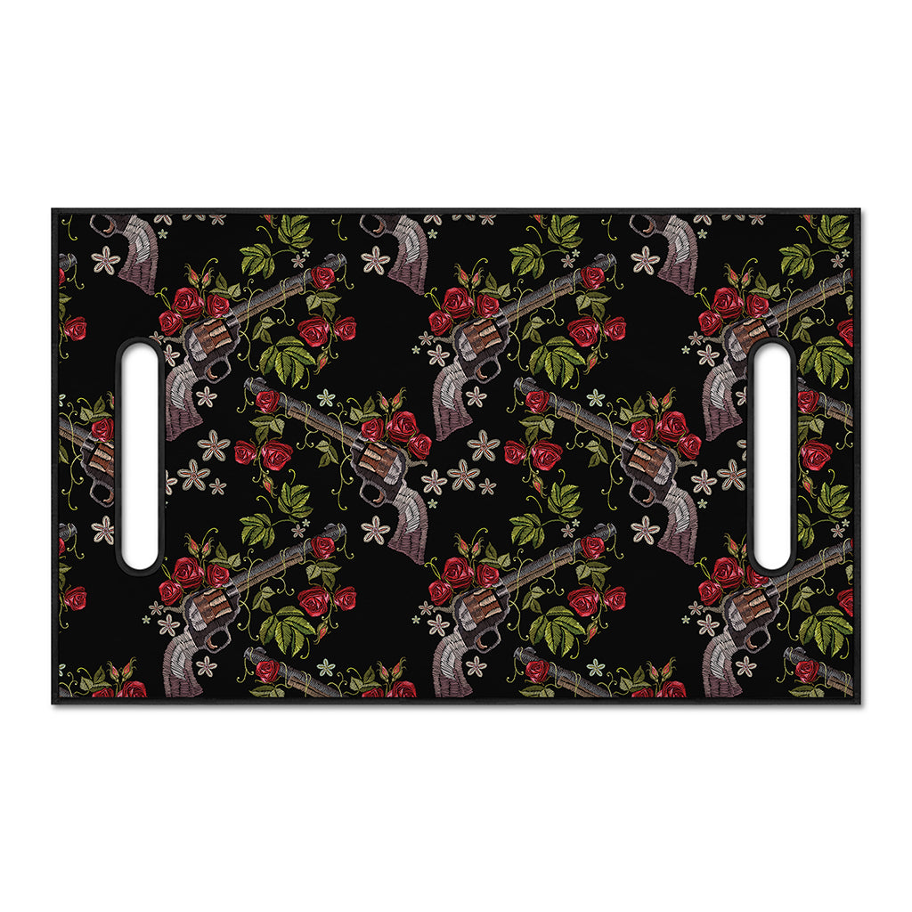 Guns And Flowers Pattern Print Golf Cart Seat Cover