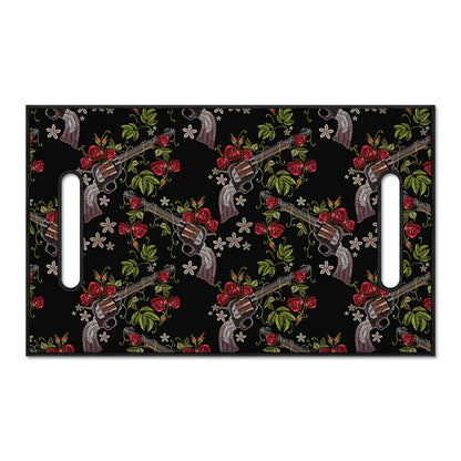 Guns And Flowers Pattern Print Golf Cart Seat Cover