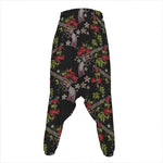 Guns And Flowers Pattern Print Hammer Pants